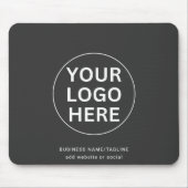 Graues Logo l Business Company Corporate Branding Mousepad (Vorne)