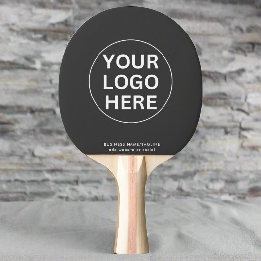 Graues Logo l Markenwerbung Tischtennis Schläger