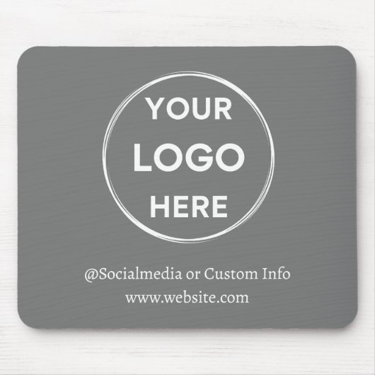 Graues Logo Modernes Minimalistisches Business-Per Mousepad (Vorne)