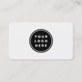 Graues Logo QR Code Professional Visitenkarte (Rückseite)