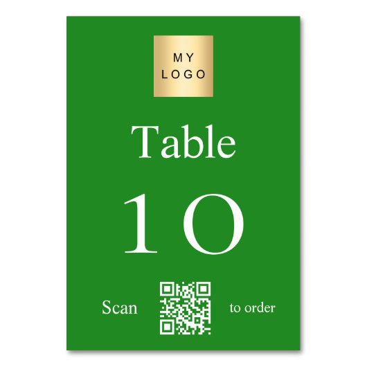 Graues Logo QR Tischnummer (Vorderseite)