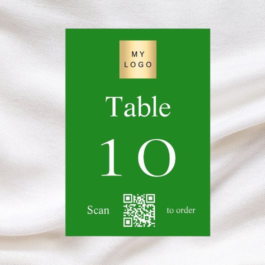 Graues Logo QR Tischnummer