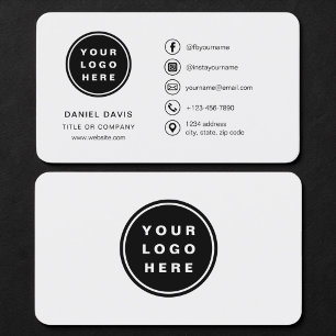 Graues Logo Visitenkarte