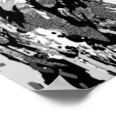 Graues Löwenportrait Zeichnend - Löwenposter druck Poster (Ecke)