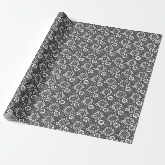 Graues Mandala Geschenkpapier (Ungerollt)