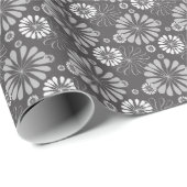 Graues Mandala Geschenkpapier (Rolleneckpunkt)