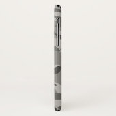 Graues militärisches Tarnmuster mit Namen Case-Mate iPhone Hülle (Hinten/Links)