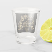 Graues Mini-Glas Schnapsglas (Rückseite)