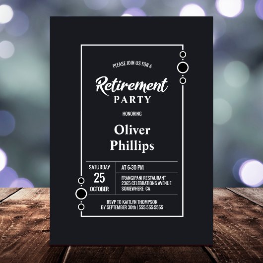 Graues Minimalistisches Party Einladung