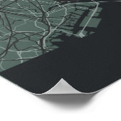 Graues Minimalistisches Tokyo City Poster (Ecke)