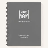 Graues, modernes Berufliches Business-Logo Notizblock (Vorderseite)