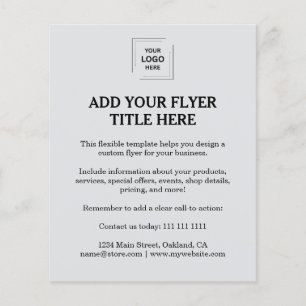 Graues modernes Geschäfts-Flyerdesign nach Maß Flyer