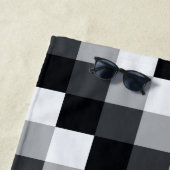 Graues Monochrome-Pixel-Mosaikmuster Strandtuch (Beispiel)