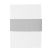 Graues Monogramm Moderne Hochzeit Einladungsbanderole (Rückseitenbeispiel)