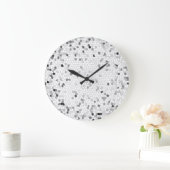 Graues Mosaik Große Wanduhr (Zuhause)