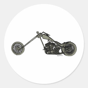 Graues Motorrad Runder Aufkleber