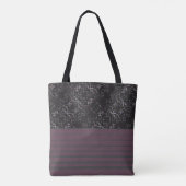 Graues Muster Personalisiert Tasche (Rückseite)