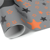 Graues nahtloses Wrapping Paper mit Geistern und S Geschenkpapier (Rolleneckpunkt)