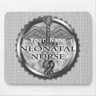 Graues Neonatal-Krankenpflegesymbol Mousepad