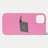 Graues Notebook mit Bird-Logo-Cartoon Case-Mate iPhone Hülle (Rückseite (Horizontal))