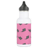 Graues Notebook mit Bird-Logo-Cartoon Edelstahlflasche (Rechts)