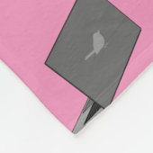 Graues Notebook mit Bird-Logo-Cartoon Fleecedecke (Ecke)