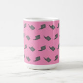 Graues Notebook mit Bird-Logo-Cartoon Kaffeetasse (Mittel)