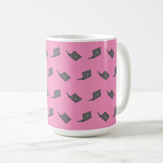 Graues Notebook mit Bird-Logo-Cartoon Kaffeetasse (VorderseiteRechts)