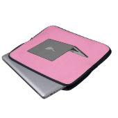 Graues Notebook mit Bird-Logo-Cartoon Laptopschutzhülle (Vorne Knopf)