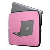 Graues Notebook mit Bird-Logo-Cartoon Laptopschutzhülle (Vorderseite Links)