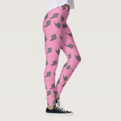 Graues Notebook mit Bird-Logo-Cartoon Leggings (Rechts)