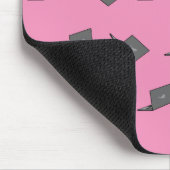Graues Notebook mit Bird-Logo-Cartoon Mousepad (Ecke)