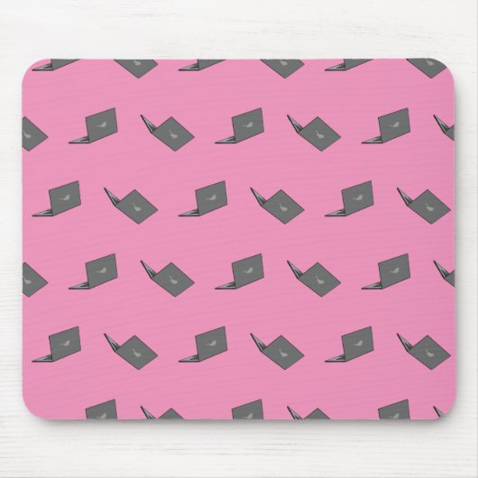 Graues Notebook mit Bird-Logo-Cartoon Mousepad (Vorne)