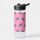 Graues Notebook mit Bird-Logo-Cartoon Trinkflasche (Links)