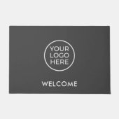 Graues Office-Welcome-Business-Logo Fußmatte (Vorderseite)