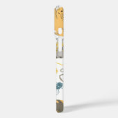 Graues Orange Cartoon Cat Pattern Design Case-Mate iPhone Hülle (Rückseite / Links)