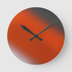 Graues orange Grau Runde Wanduhr