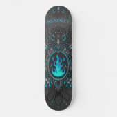 Graues Owl Cool Modernes, benutzerdefinierter Pers Skateboard (Vorderseite)