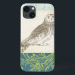 Graues Owl im Muster-Hintergrund Case-Mate iPhone Hülle<br><div class="desc">Gefühl künstlerisch? Holen Sie sich dieses zeitgenössische zeichn einer grauen Eule auf einem Collage-inspiriert Hintergrund. Der farbenfrohe Hintergrund ist in Blau-,  Grau- und Grüntönen gehalten. Dieser Kunstdruck wird jedes Wohnzimmer,  Bad oder Schlafzimmer aufhellen.</div>