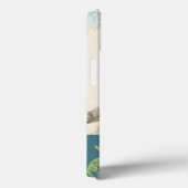 Graues Owl im Muster-Hintergrund Case-Mate iPhone Hülle (Rückseite / Rechts)