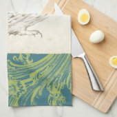 Graues Owl im Muster-Hintergrund Handtuch (Viertel Falte)