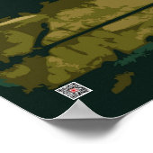 Graues Owl Poster (Ecke)