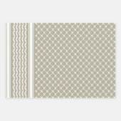 Graues palästinensisches Keffiyeh-Muster Geschenkpapier Set (Vorderseite 2)