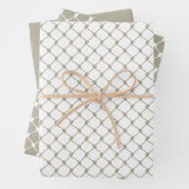 Graues palästinensisches Keffiyeh-Muster Geschenkpapier Set (Beispiel)