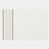 Graues palästinensisches Keffiyeh-Muster Geschenkpapier Set (Vorderseite)