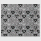 Graues Papier der Liebe Geschenkpapier (Flach)