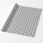 Graues Pariser Geschenkpapier Geschenkverpackung F (Ungerollt)