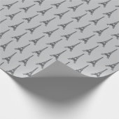 Graues Pariser Geschenkpapier Geschenkverpackung F (Ecke)
