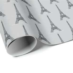 Graues Pariser Geschenkpapier Geschenkverpackung F