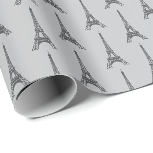 Graues Pariser Geschenkpapier Geschenkverpackung F (Rolleneckpunkt)